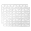 Plastic Rabbit and Guinea Pig Cage Foot Mat, Pack of 2 - White