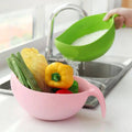 Plastic Rice Drain Basket and Vegetable Washing Basin, 4 Pack - Two Sizes - view 4