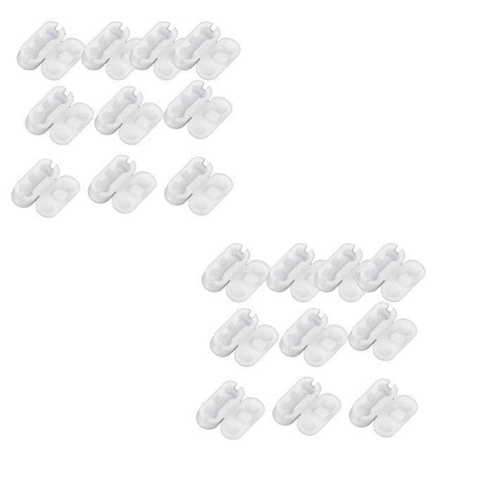 Plastic Roller Blind Chain Connector Joiner, White - Pack of 20