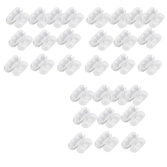 Plastic Roller Blind Chain Connector Joiner - White, Pack of 30