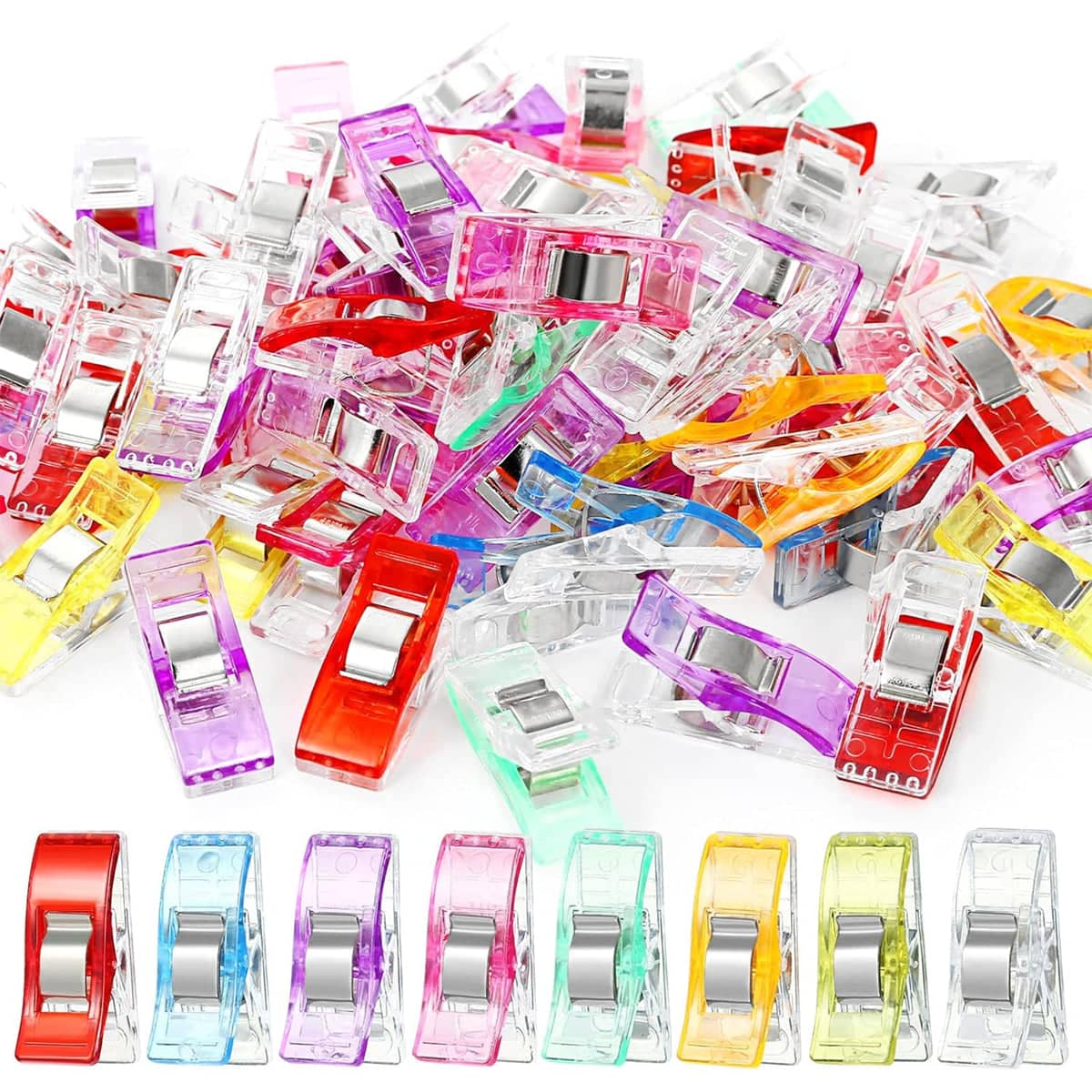 Plastic Sewing Clips Pack of 150, Patchwork and Quilting Hand Positioning Clips - view 2