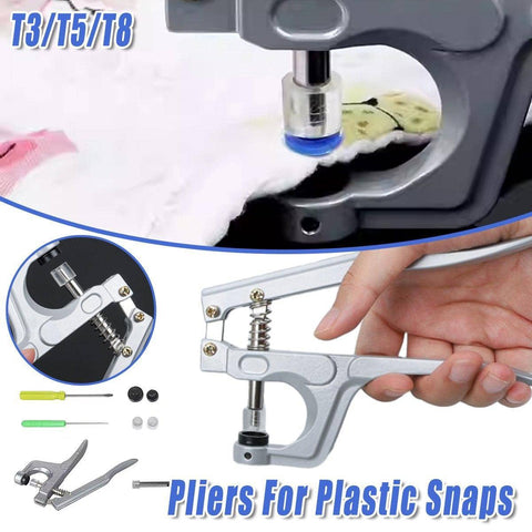 Plastic Snap Press Pliers Tool Kit for T3, T5 and T8 Snaps