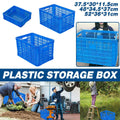 Plastic Storage Basket, Ventilated and Stackable - Blue, Medium (48 x 34.5 x 37 cm) - view 2