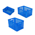 Plastic Storage Basket, Ventilated and Stackable - Blue, Medium (48 x 34.5 x 37 cm) - view 3
