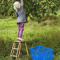 Plastic Storage Basket, Ventilated and Stackable - Blue, Medium (48 x 34.5 x 37 cm) - view 5