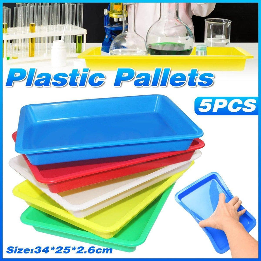 Plastic Storage Trays, 34 x 25 x 2.6 cm, Pack of 5