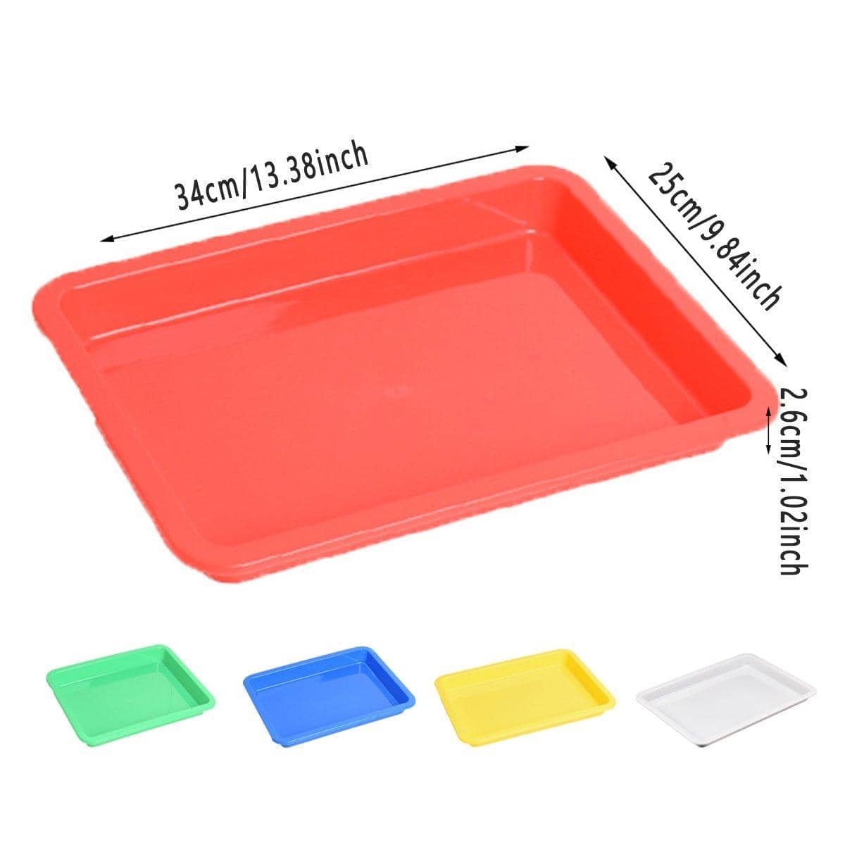 Plastic Storage Trays, 34 x 25 x 2.6 cm, Pack of 5 - view 3