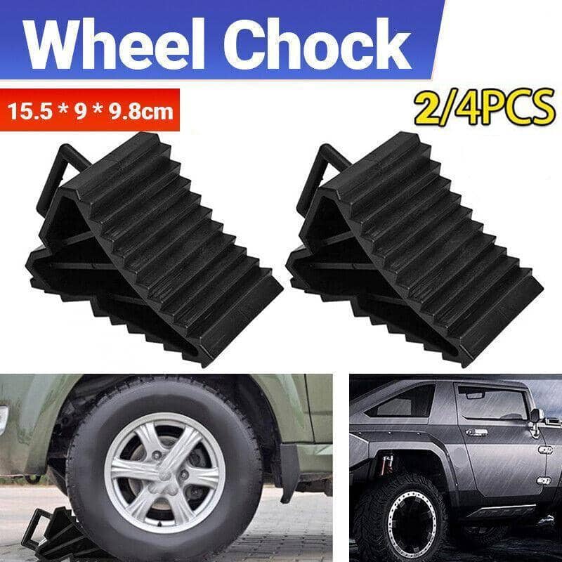 Plastic Wheel Chocks with Grooved Tyre Grip - Pack of 4 - view 2