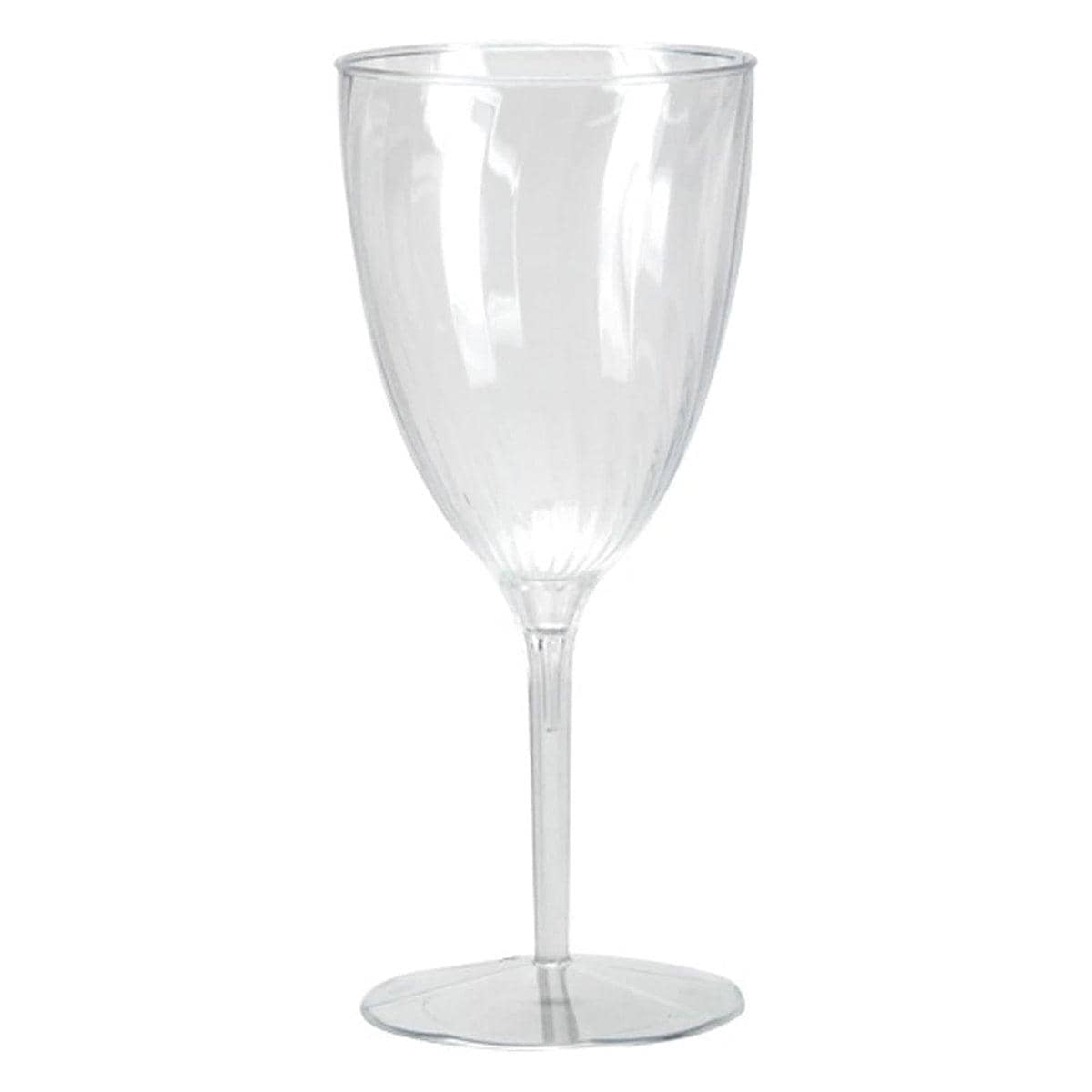 Plastic Wine Glasses with Swirl Design, 210ml, Pack of 8 - view 2
