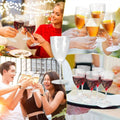 Plastic Wine Glasses with Swirl Design, 210ml, Pack of 8 - view 4