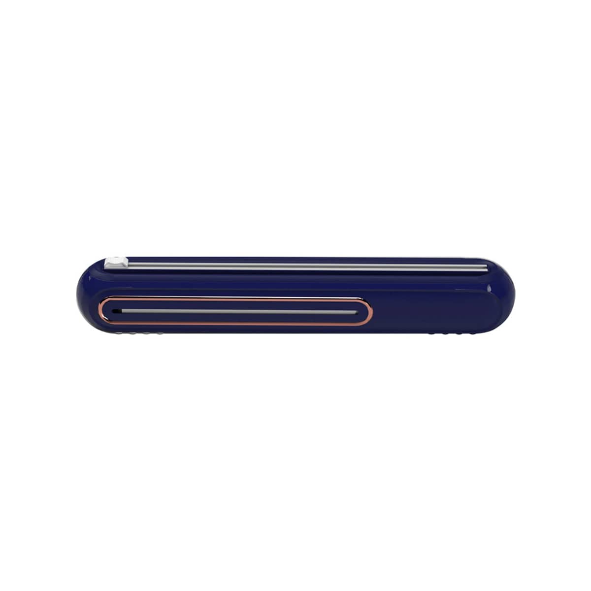 Plastic Wrap Cutter with Double Sided Sliding Blades and Wall Suction Mount, Blue - view 2