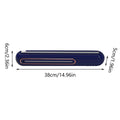 Plastic Wrap Cutter with Double Sided Sliding Blades and Wall Suction Mount, Blue - view 3