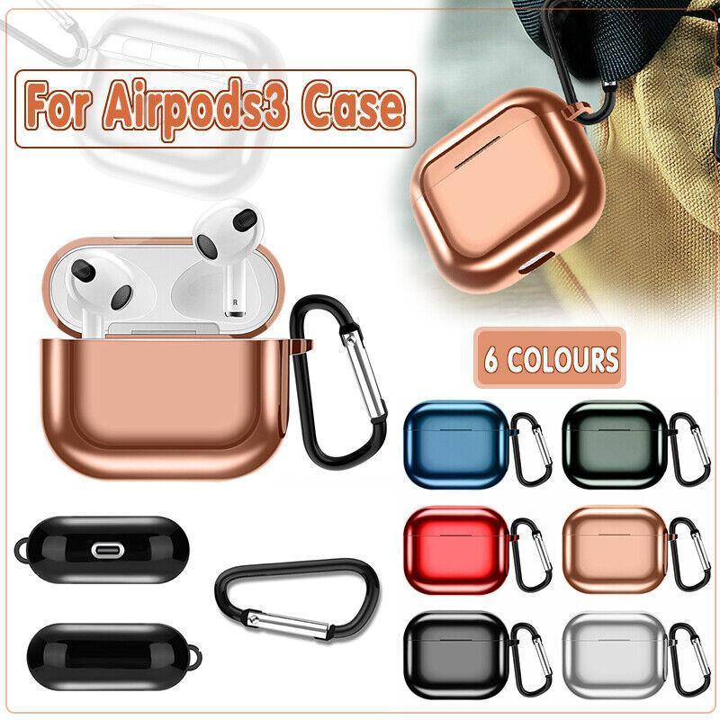 Plated TPU Protective Case for AirPods 3 - Black - view 2