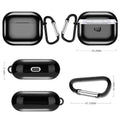 Plated TPU Protective Case for AirPods 3 - Black - view 5