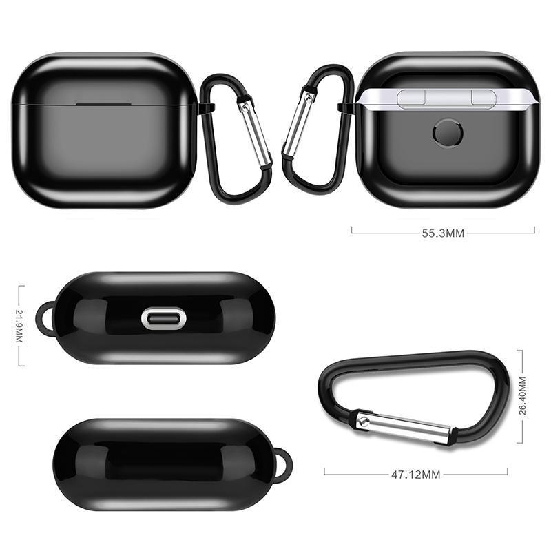Plated TPU Protective Case for AirPods 3 - Black - view 5