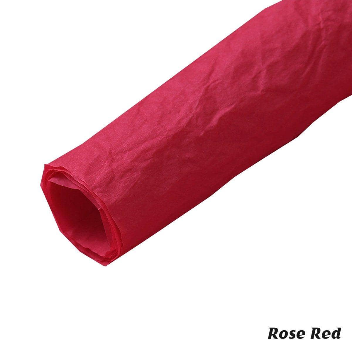 Pleated Flower Wrapping Paper for Bouquets, 10 Sheets (53 x 53 cm) - Rose Red