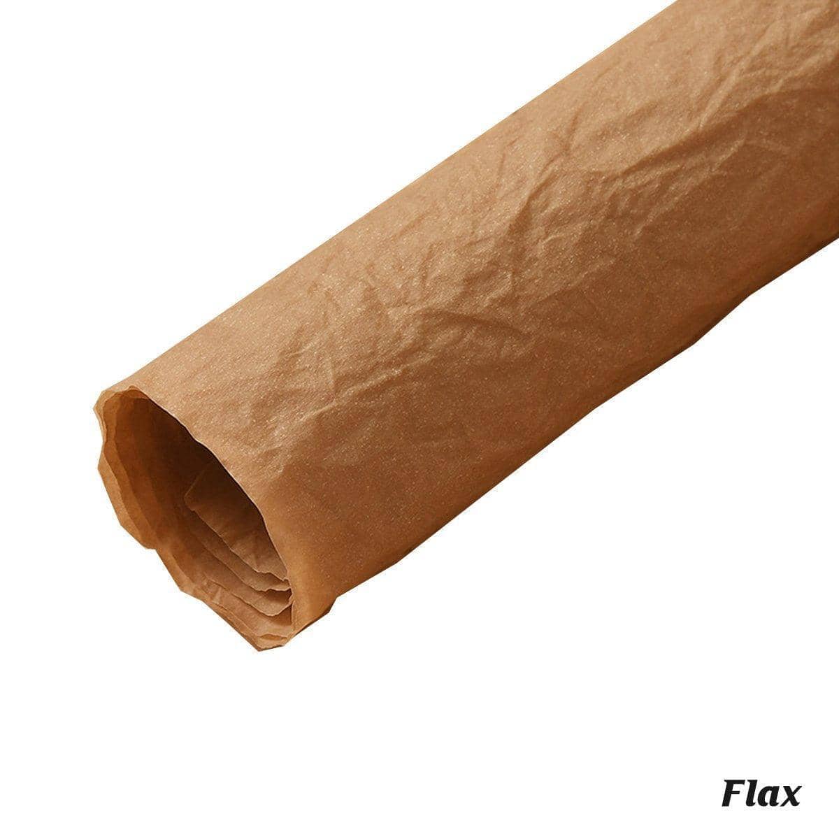 Pleated Flower Wrapping Paper for Bouquets, 10 Sheets (53 x 53 cm) - Tan