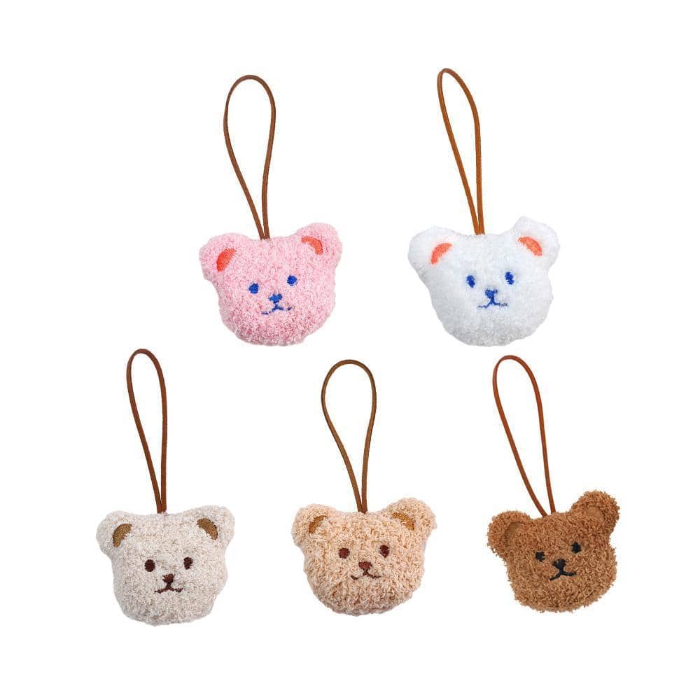 Plush Bear Bag Charm Pendant - Beige - view 3