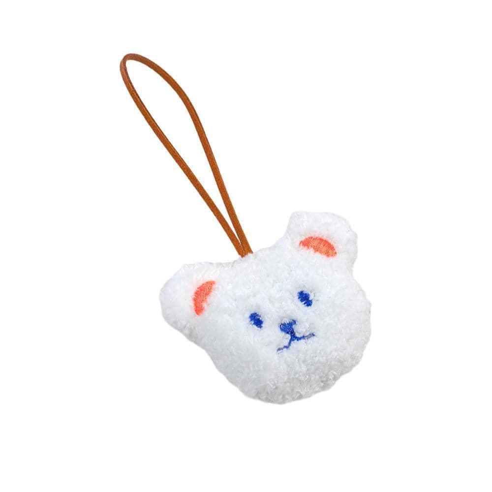 Plush Bear Bag Charm Pendant - White