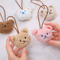 Plush Bear Bag Charm Pendant - White - view 4