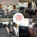 Plush Car Seatback Hanging Wastebasket Storage Bin, 27 x 19 x 14 cm - Pink Check - view 5
