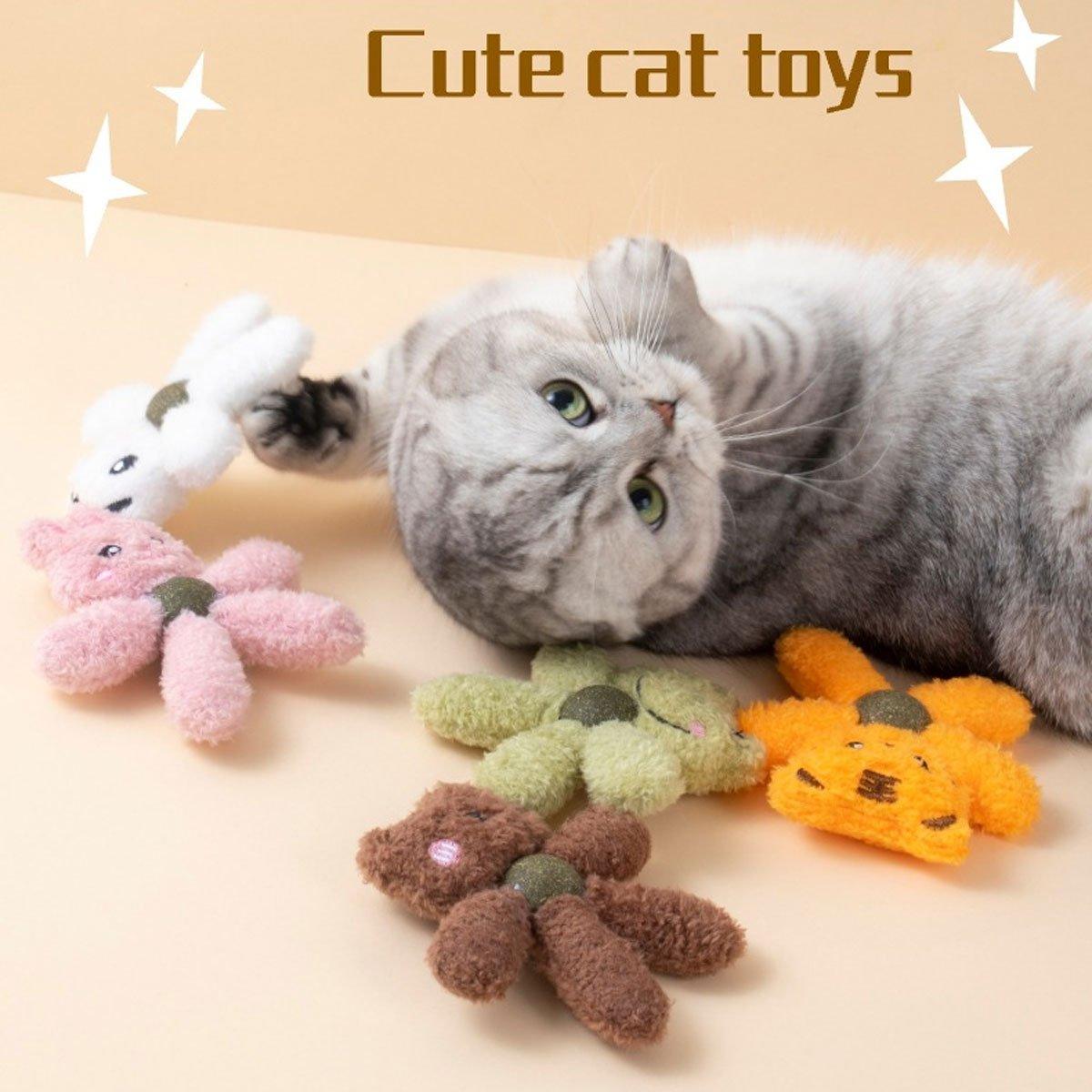 Plush Cat Chew Toy with Catnip Ball - Green Frog - view 5