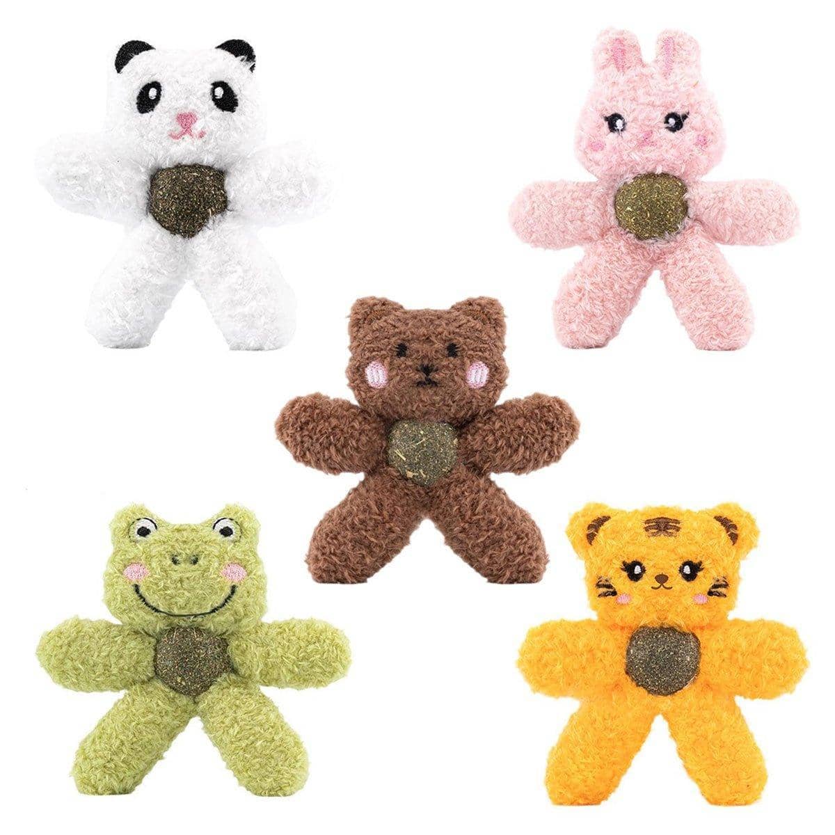 Plush Cat Chew Toy with Catnip Ball - Pink Bunny - view 3