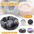 Plush Donut Pet Bed for Cats and Dogs - Dark Grey, 70 cm - view 2