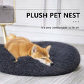Plush Donut Pet Bed for Cats and Dogs - Dark Grey, 70 cm - view 3