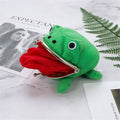Plush Frog Coin Purse with Kiss-Lock Clasp - Green - view 5