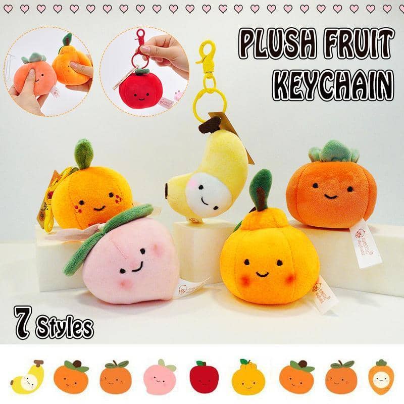 Plush Fruit and Vegetable Keychain Key Ring Bag Charm - Number 7 - view 2