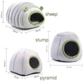 Plush Guinea Pig and Hamster House, Pet Hideout - Green Ribbed Cocoon - view 4