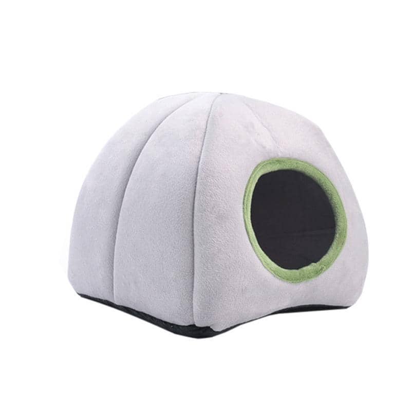Plush Guinea Pig and Hamster House, Pet Hideout - Grey Dome