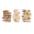 Plush Hair Clip Set for Kids - Beige and Cream, Teddy and Flower Designs - view 3