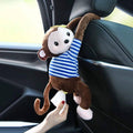 Plush Monkey Tissue Box Holder for Car and Home, Hanging Tissue Cover - view 4