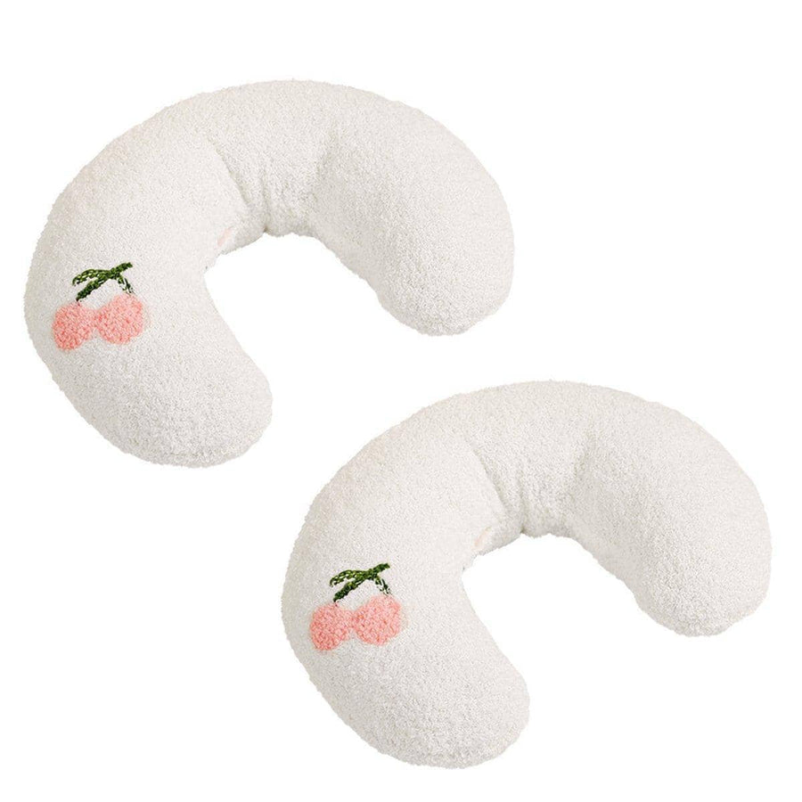Plush Moon Pet Pillow for Cats and Small Dogs Pack of 2 - White