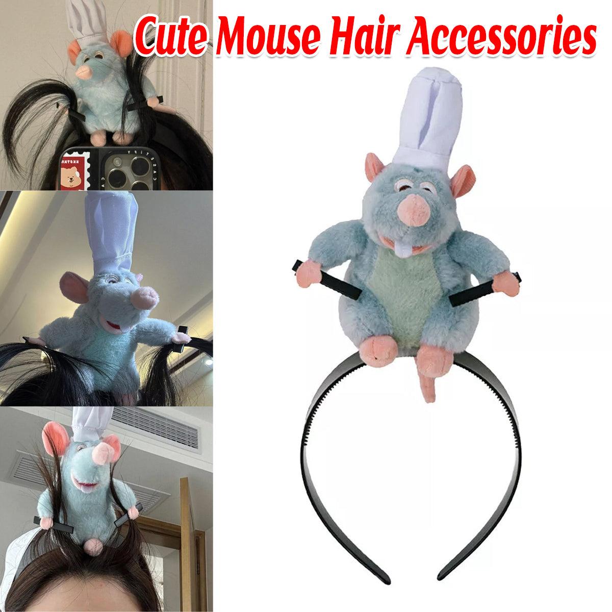 Plush Mouse Hairband for Face Washing and Daily Wear