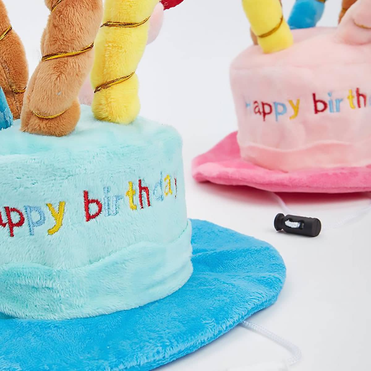 Plush Pet Birthday Cake Party Hat for Dogs and Cats - Pink - view 5