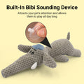 Plush Squeaky Dog Toy, 38 cm Corn Fleece - Grey Elephant - view 5