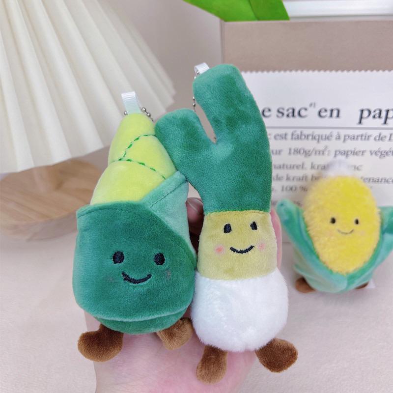 Plush Vegetable Keychain Soft Stuffed Toy Keyring - Green Onion - view 7
