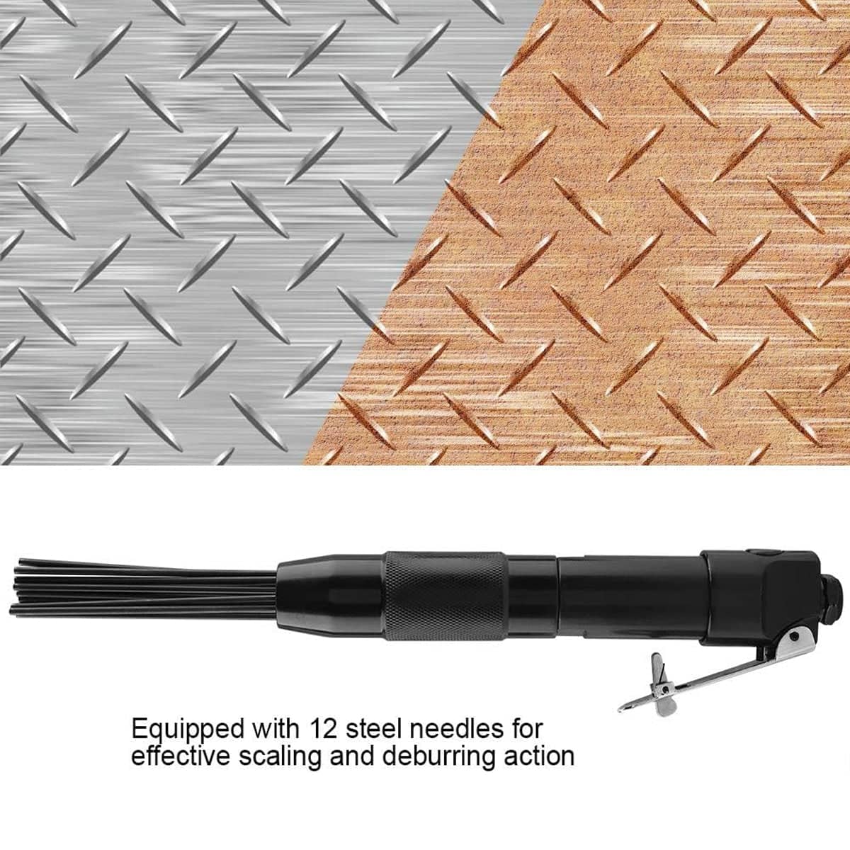 Pneumatic Rust Remover Needle Scaler with Ergonomic Handle for Auto Body Metal - view 4