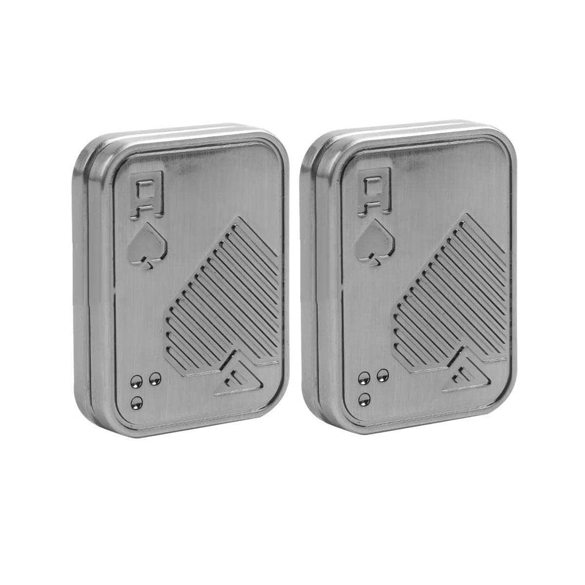 Poker Style Magnetic Fidget Slider, 2 Pack - Silver Metal Fidget Toy - view 2