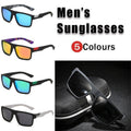 Polarised Men's Square Frame Sports Sunglasses - Blue Mirrored Lenses - view 2