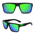 Polarised Men's Square Frame Sports Sunglasses - Green Mirrored Lenses - view 3