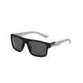 Polarised Men's Square Frame Sports Sunglasses - Grey Arms
