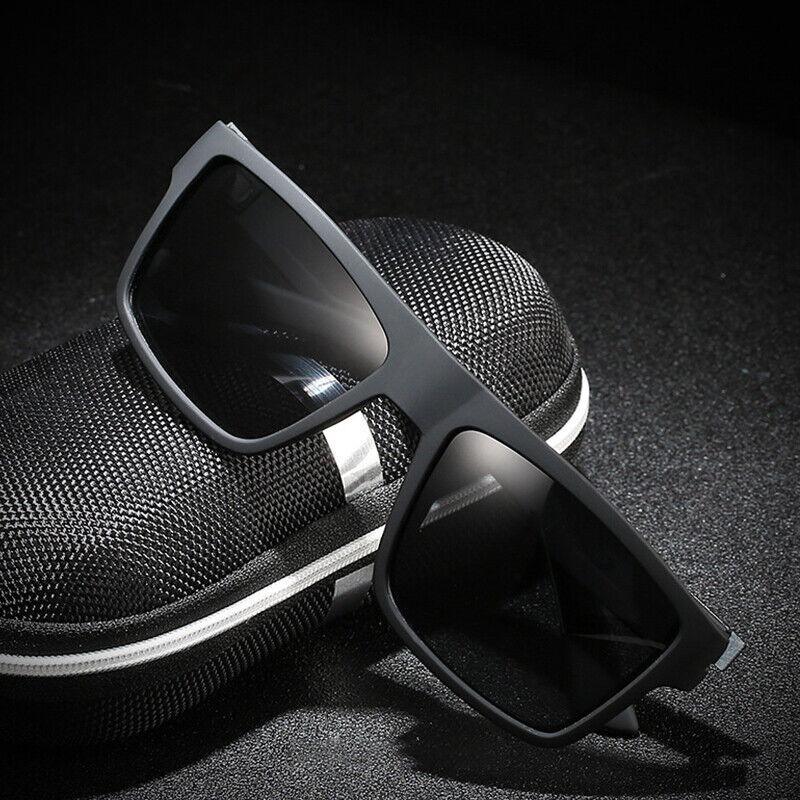 Polarised Men's Square Frame Sports Sunglasses - Grey Arms - view 4