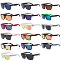 Polarised Square Frame Sunglasses - Style 5, Blue-Purple Mirrored Lenses - view 3