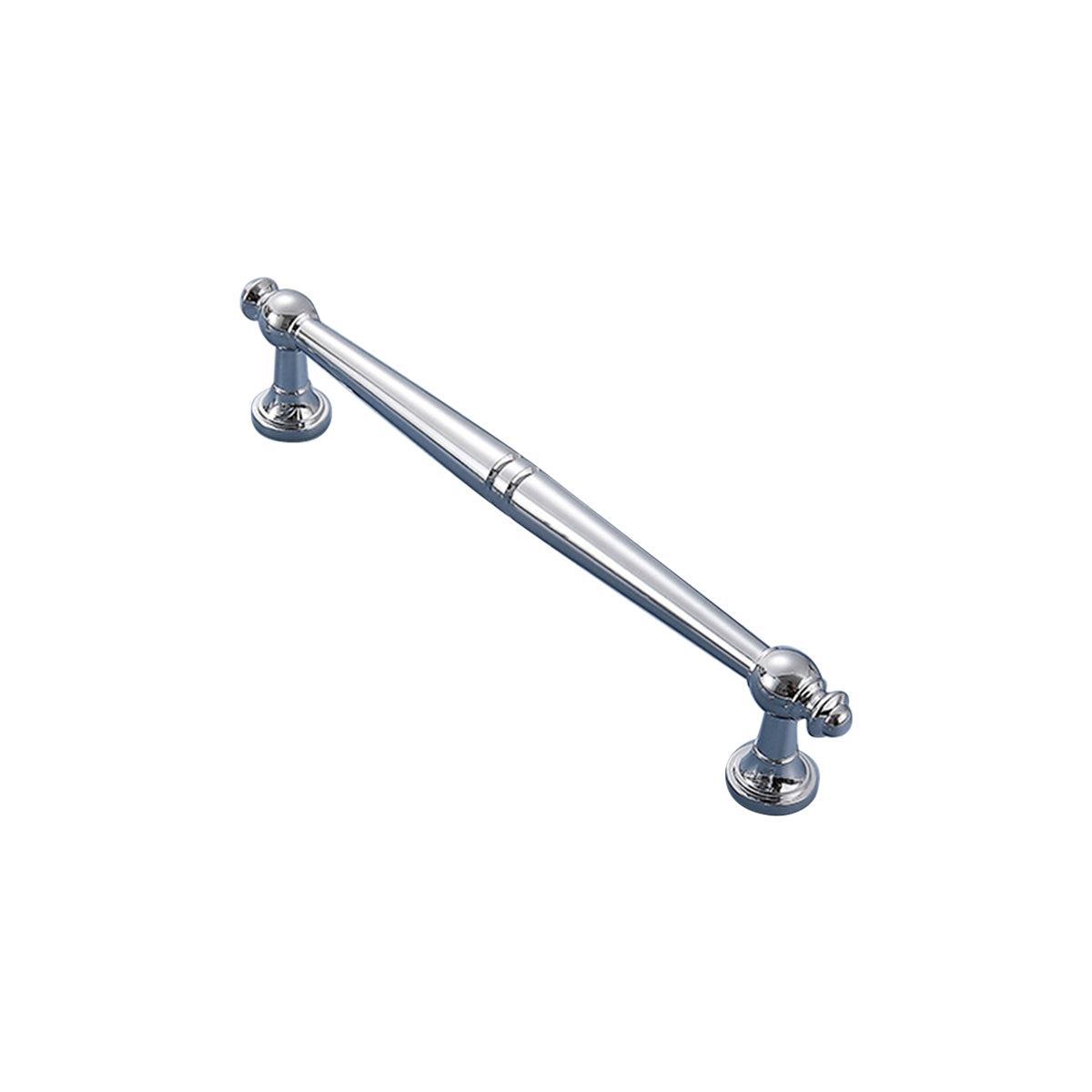 Polished Brass Wardrobe Handle, 160 mm Hole Spacing - Silver