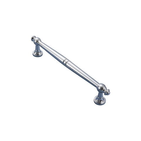 Polished Brass Wardrobe Handle, 160 mm Hole Spacing - Silver