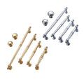 Polished Brass Wardrobe Handle, 160 mm Hole Spacing - Silver - view 3